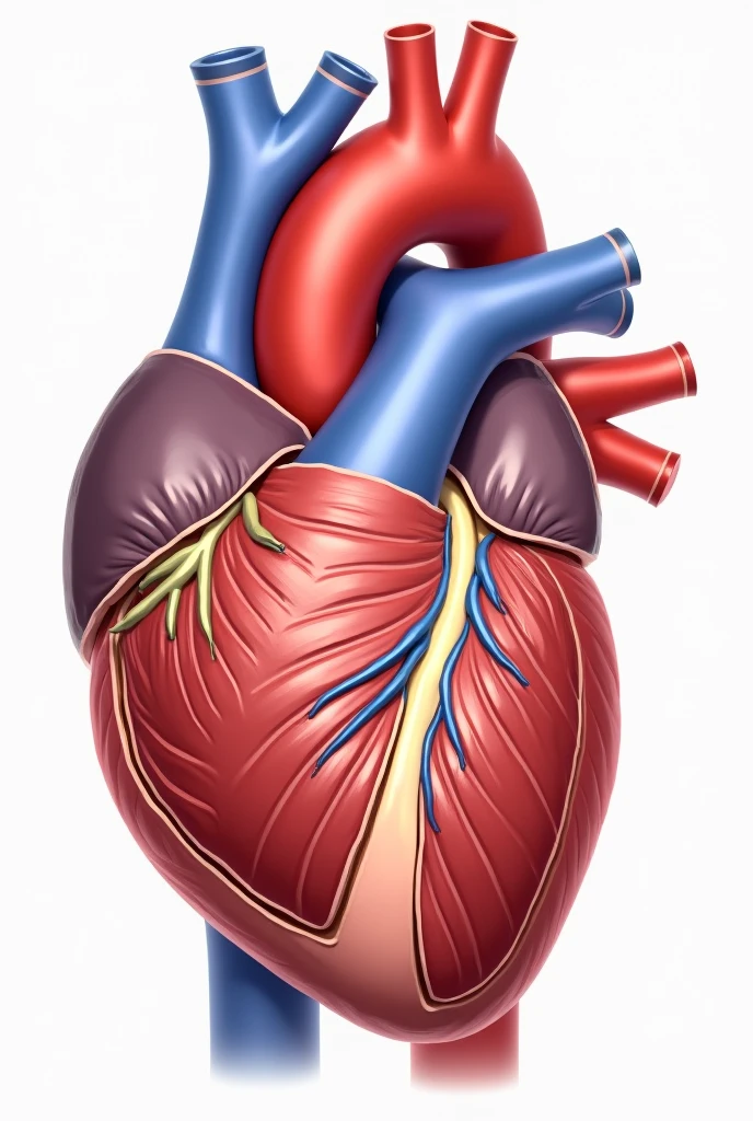 USING A GRAPHIC, IDENTIFY THE LAYERS OF MUSCLE THAT MAKE UP THE EQUINE HEART