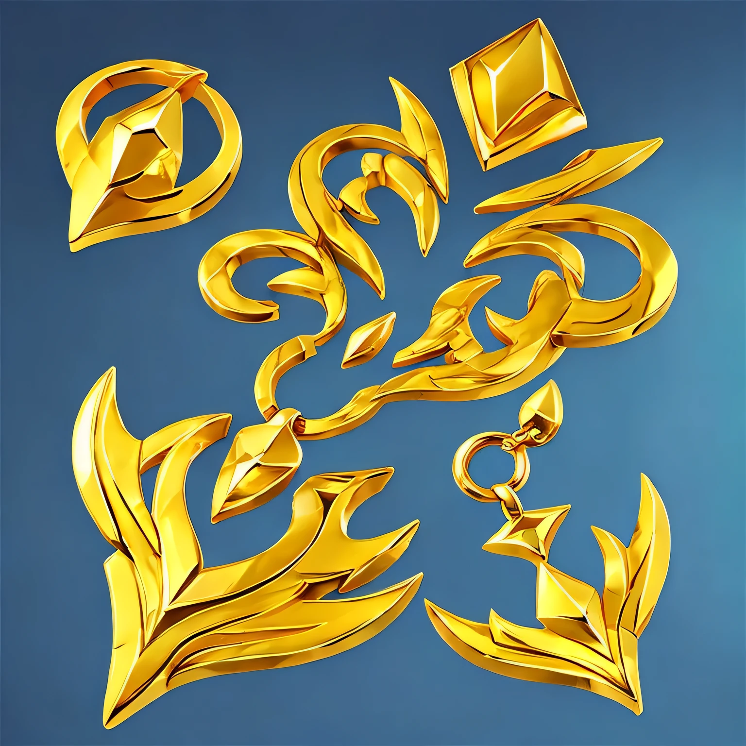 Highest quality、Ultra-realistic、Detailed accessories、gold、gem