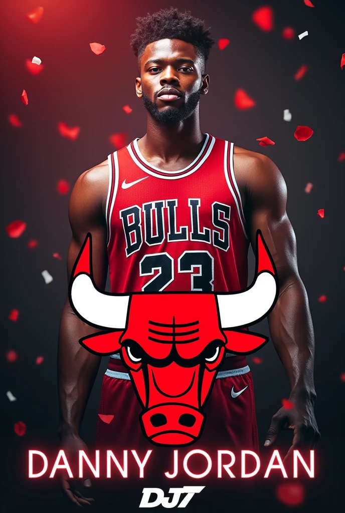 Create a player named Danny Jordan joining the Bulls, and write. It's Oficial. Welcome DJ7 