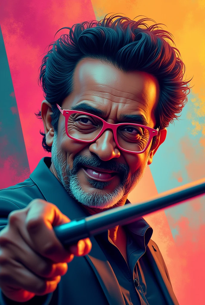 Kamalhassan with selfie stick
