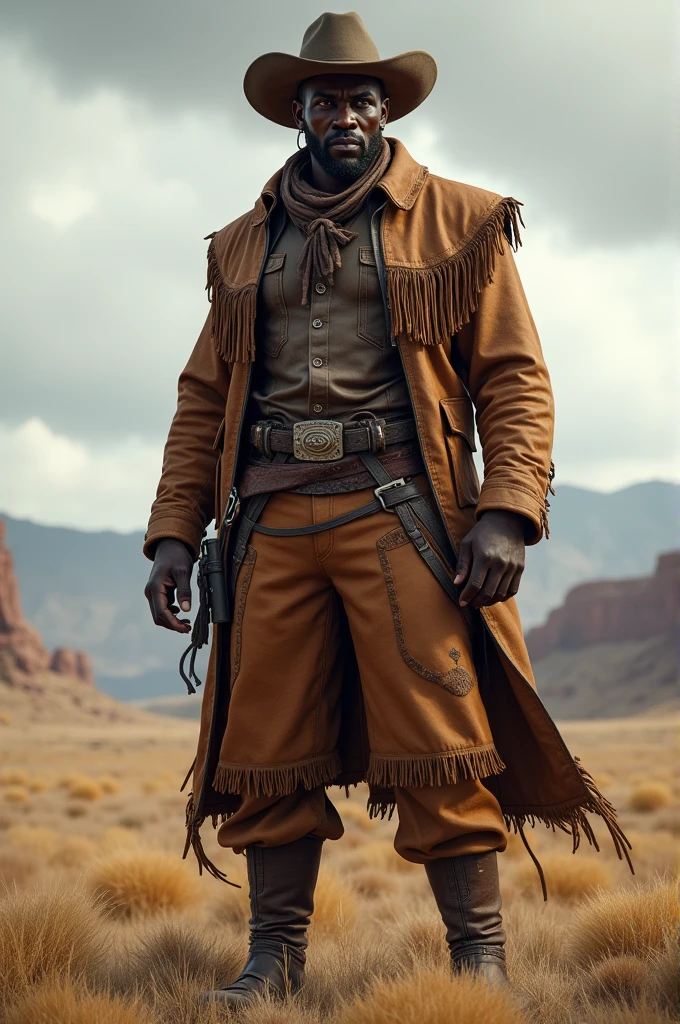 A black man with bucks rider clothes 