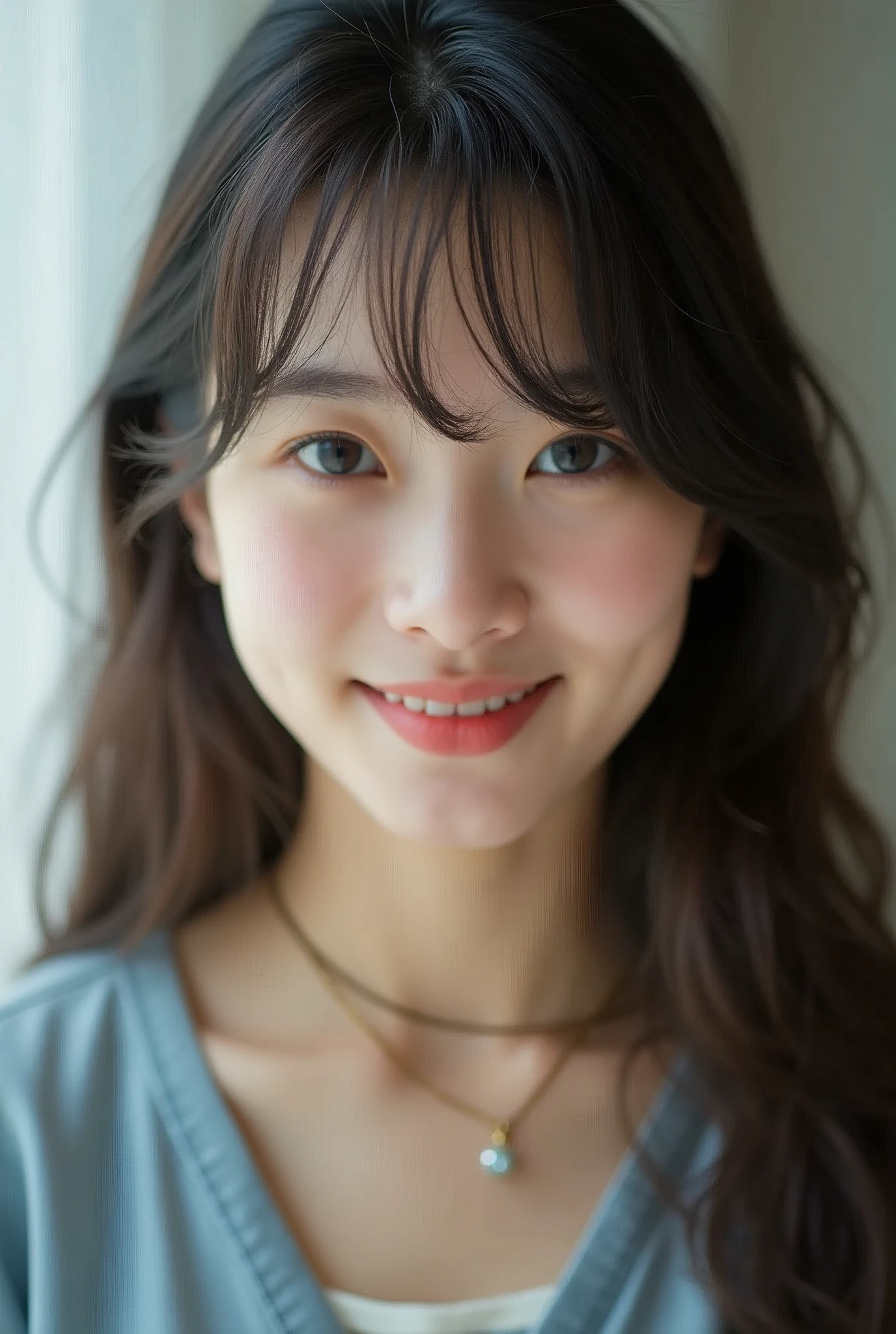 Realistic photos、Focus on the face of a cute high school girl