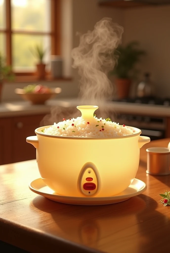 Magic Rice Cooker　gloss々Rice　God　light-filled kitchen