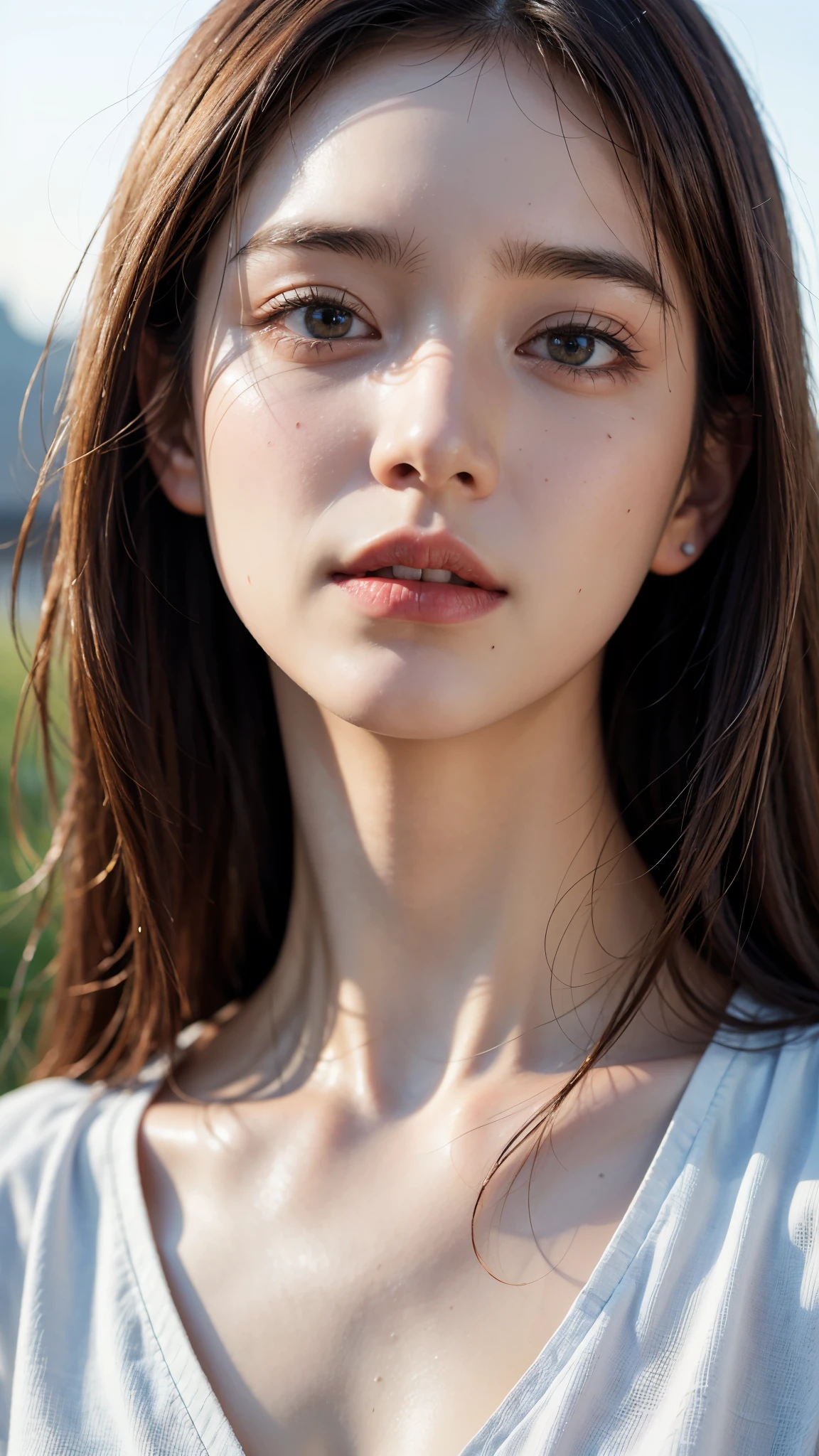 Highest quality, masterpiece, Ultra-high resolution,8k, (Realistic:1.6), (Close-up portrait:1.4) RAW Photos,((Uniqlo's cherry blossom bra top and pleated mini skirt)),((Nipples seem to be visible)),((Full body photo)),1 person,Omotesando,A slim 26-year-old adult woman,(Full of smiles, )) ,((Ponytail and hair tie)),((New Era Cap)),((Looking up at the audience)),Face Focus:1.4,((Photographed from above with a fisheye lens:1.4)),