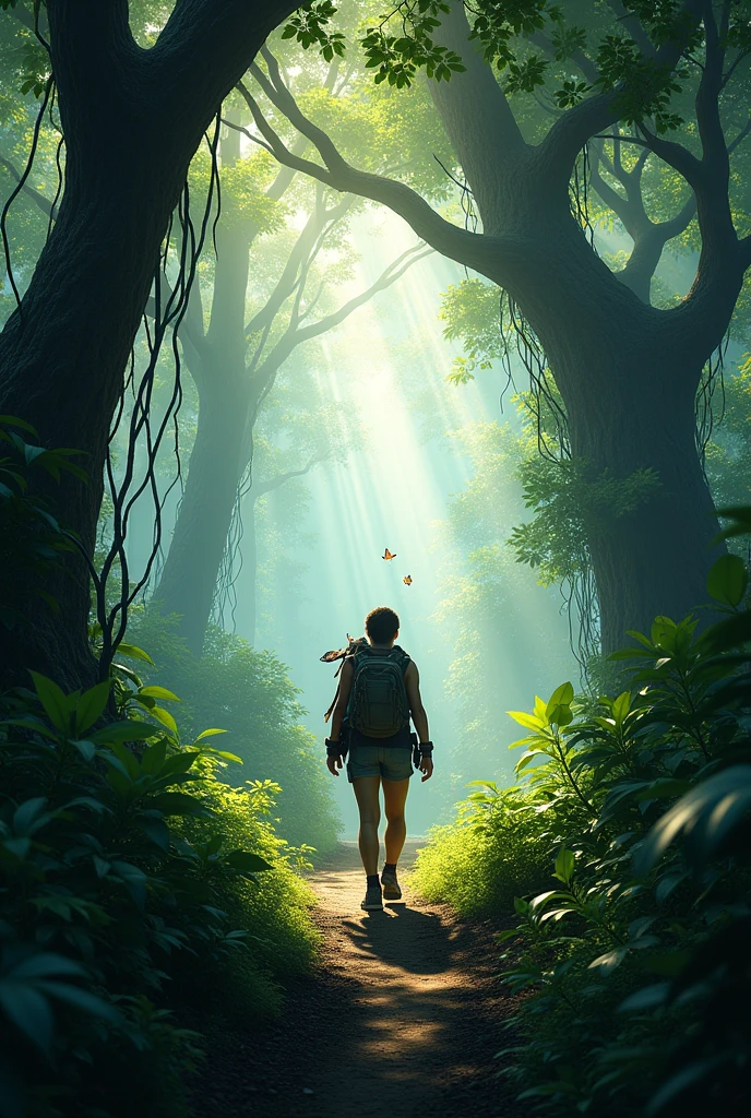The wanderer in a jungle