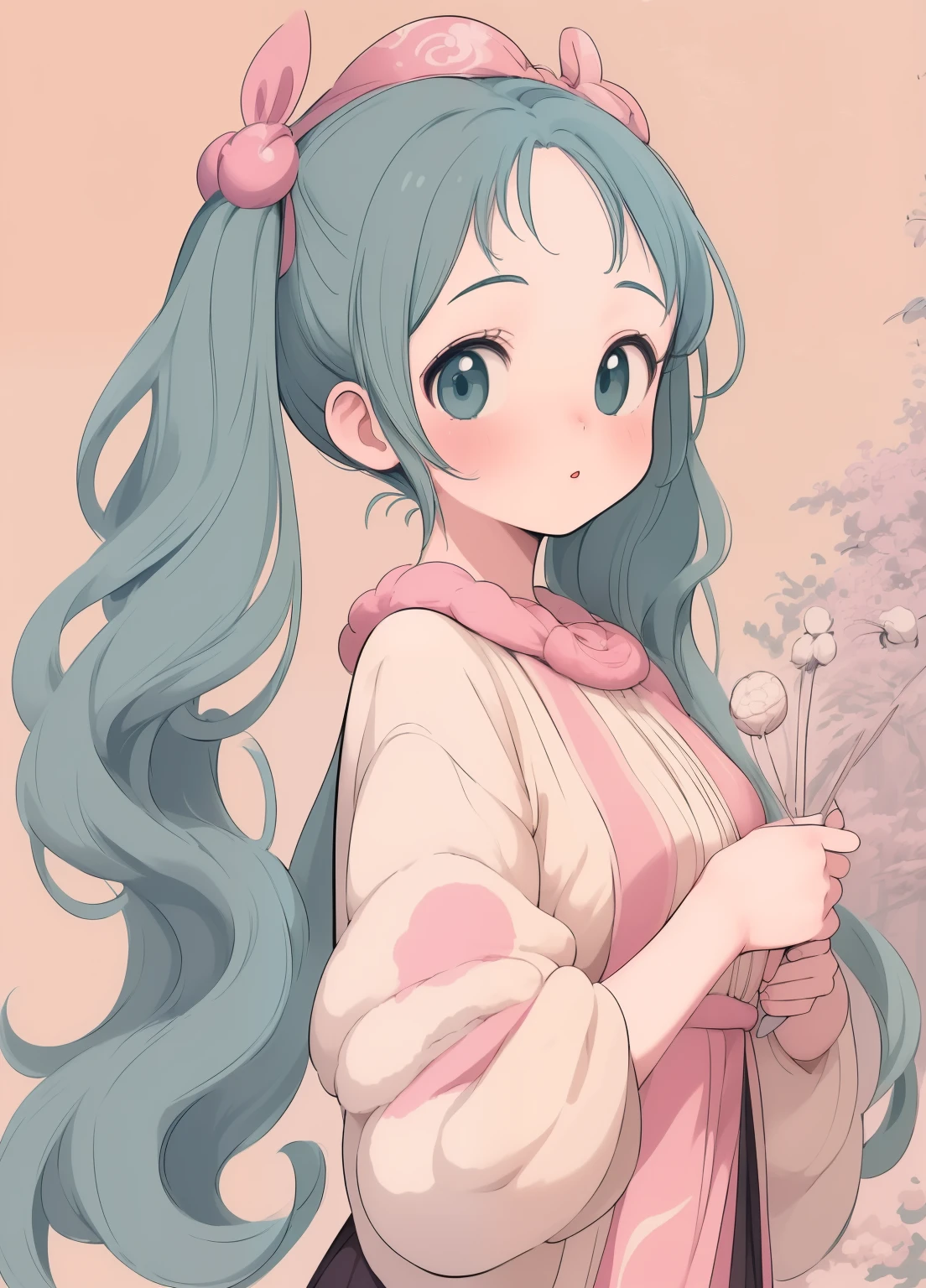 (masterpiece、Highest quality、Highest quality、Official Art、Beautiful and beautiful:1.2)、(One girl:1.3)Hatsune Miku、Twin tails,Beautiful breasts, Katsushika Hokusai,(masterpiece:1.2, Highest quality),(Very detailed),(((Anime Style))),8k,wallpaper,Fiat 500,Castle of Cagliostro,(((Ghibli style)))