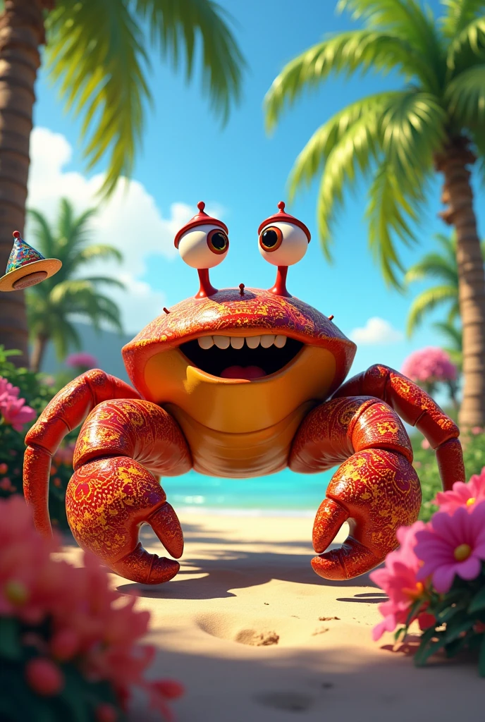 Sebastian the crab if he were Colombian 

