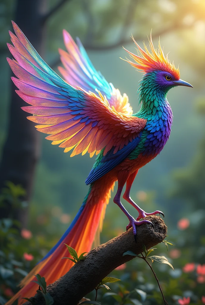 Rainbow coloured bird