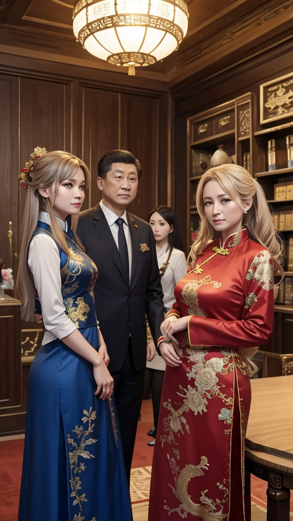 China, Russia and USA in auction house
