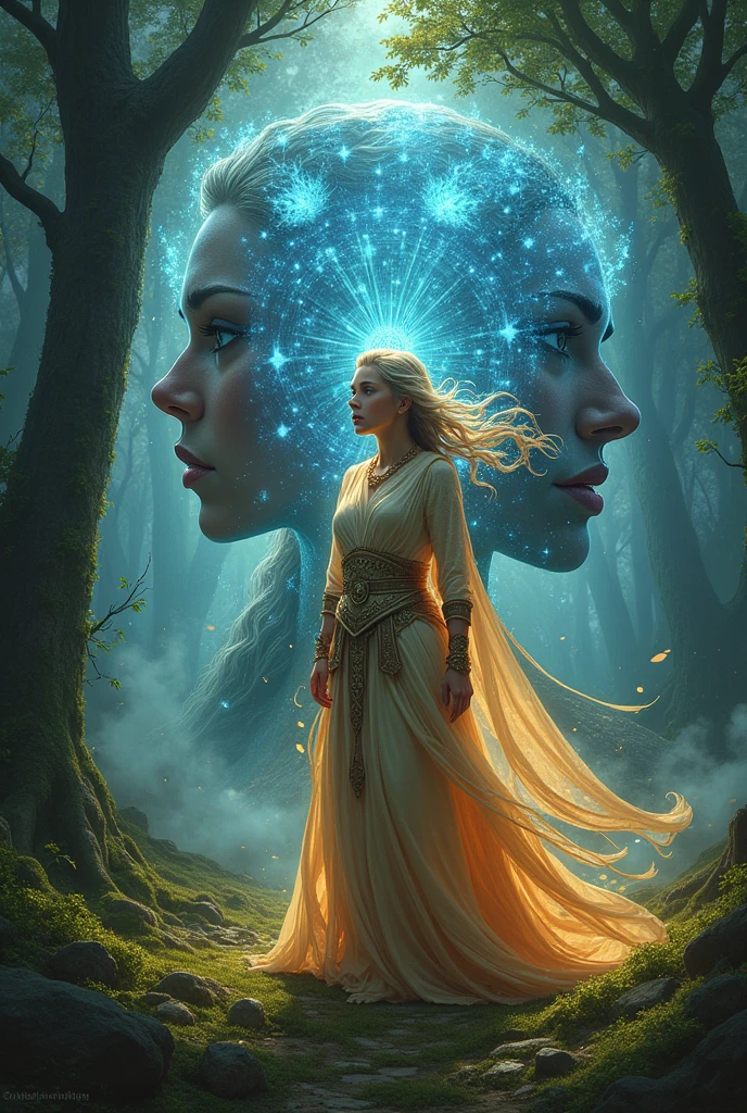 Fantasy book cover name slave druid queens on the cover I want the woman to appear in the three phases