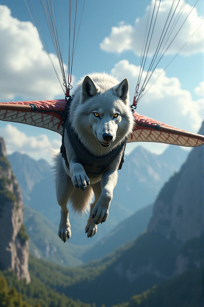 Paragliding Wolf
