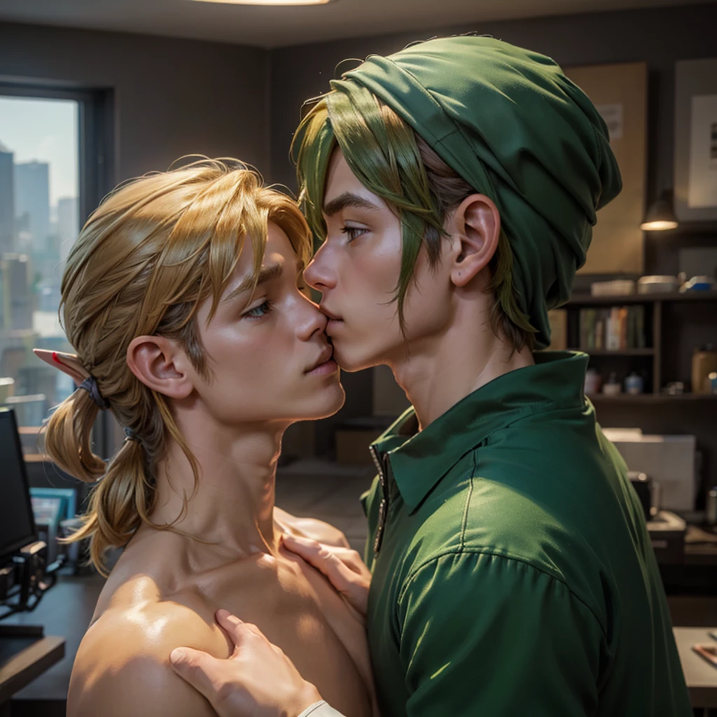 Vivid depiction、3DCG、Clear photos、Depiction of the upper body、Profile of Male Link、