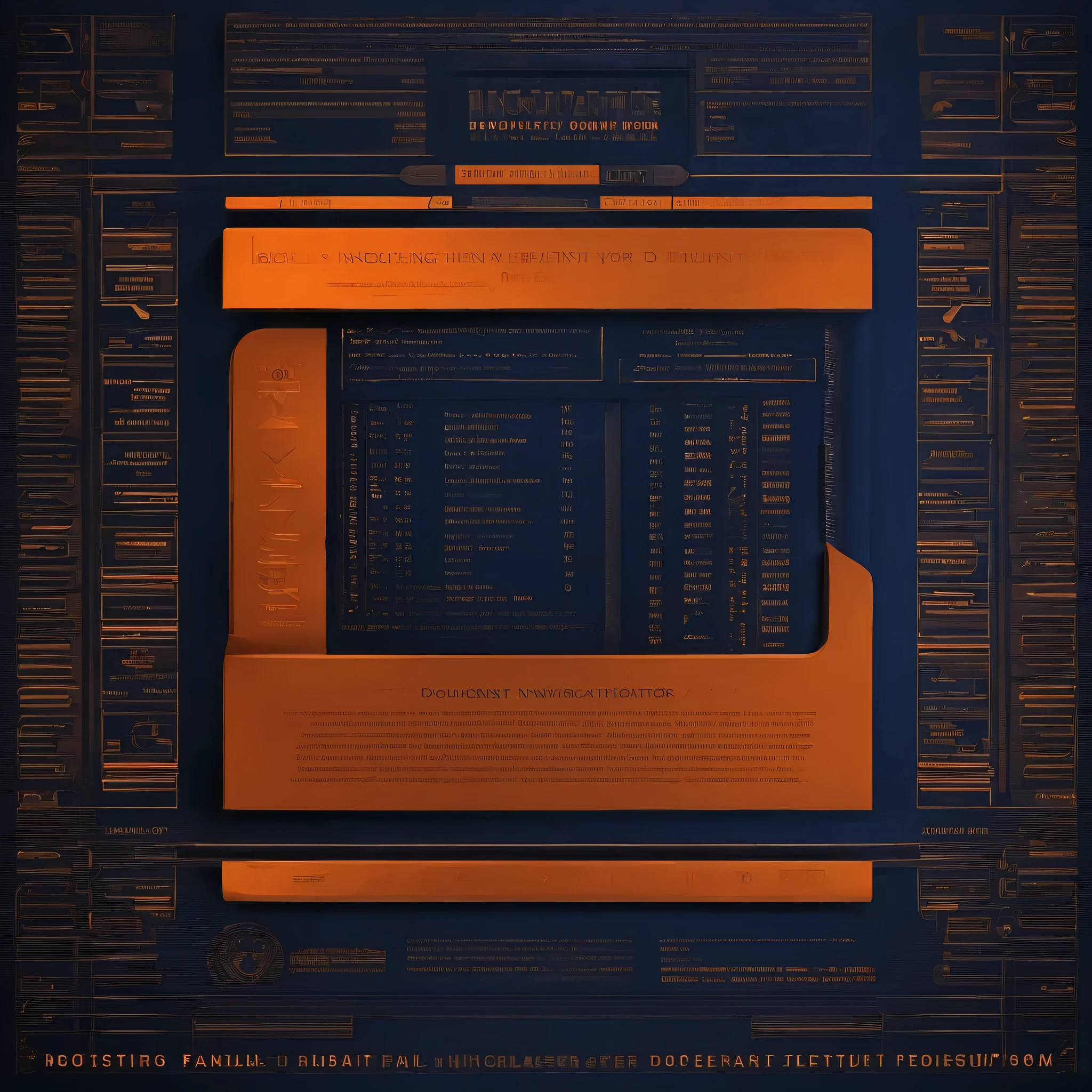 TEXT "document Navigator V5"
Futuristic wallpaper in orange and dark blue