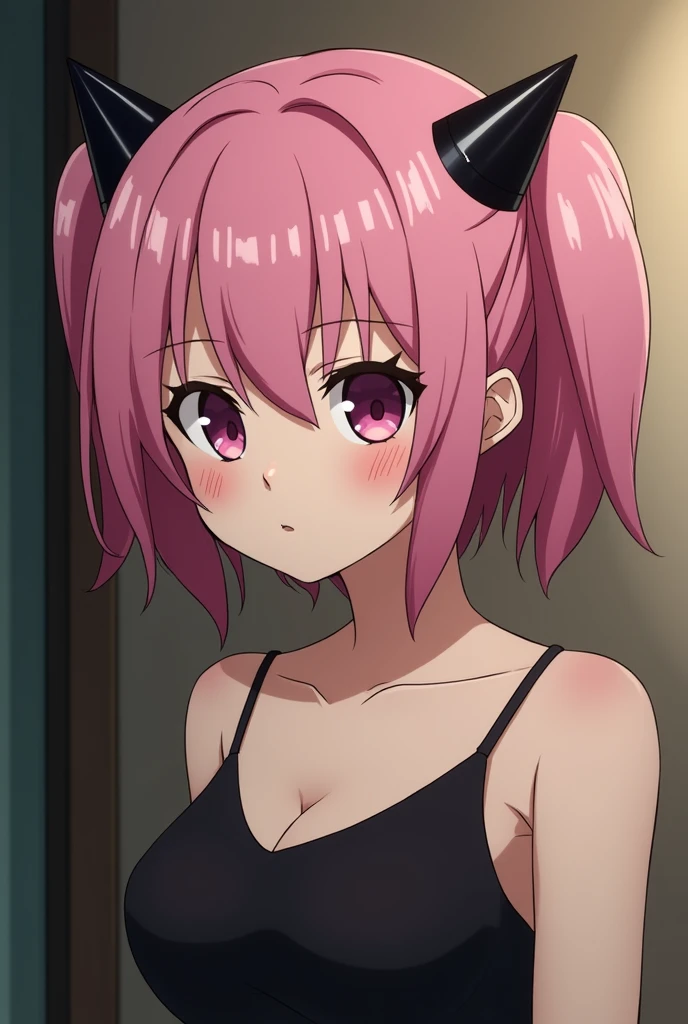 Anya forger who is a girl from the anime spy for family with pink hair and two black cones on her head. being fucked raped from behind. Behind her back or behind her there is a boy raping her