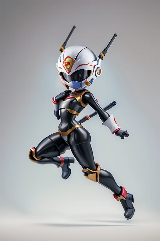 Helmetのデザイン,robot,Android,Primary school students ,Young girl,Simple design,Deformed Design,Mini Characters,Pitch Resuit,Sentai Hero,Perfect outfit,Yoga Suit,robotジョイント,Plug Suit,Spacesuit,Full body illustration,Helmet,Face masks,フルFace masksをかぶっている、,Sentai Hero、front view
