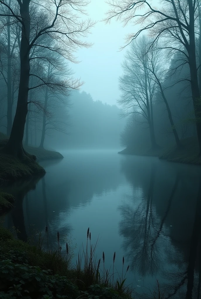 The eerie lake remains silent and mysterious even today,