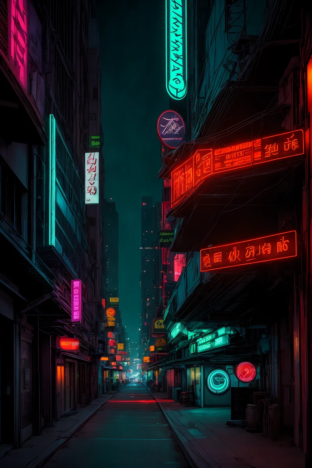 intricate typographic poster, anime style typography, large text, dramatic lighting, vibrant colors, neon glow, futuristic sci-fi elements, detailed lettering, dynamic composition, moody atmosphere, sharp contrasts, urban cyberpunk aesthetic, intricate details, seamless integration, masterful execution