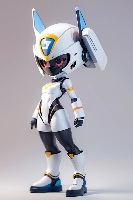Helmetのデザイン,robot,Android,Primary school students ,Young girl,Simple design,Deformed Design,Mini Characters,Pitch Resuit,Sentai Hero,Perfect outfit,Yoga Suit,robotジョイント,Plug Suit,Spacesuit,Full body illustration,Helmet,Face masks,フルFace masksをかぶっている、,Sentai Hero、front view
