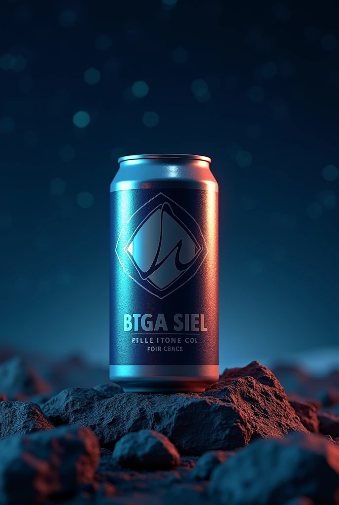 Beer logo on can with space to write
