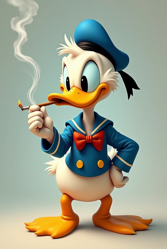 Donald duck smoking weed
