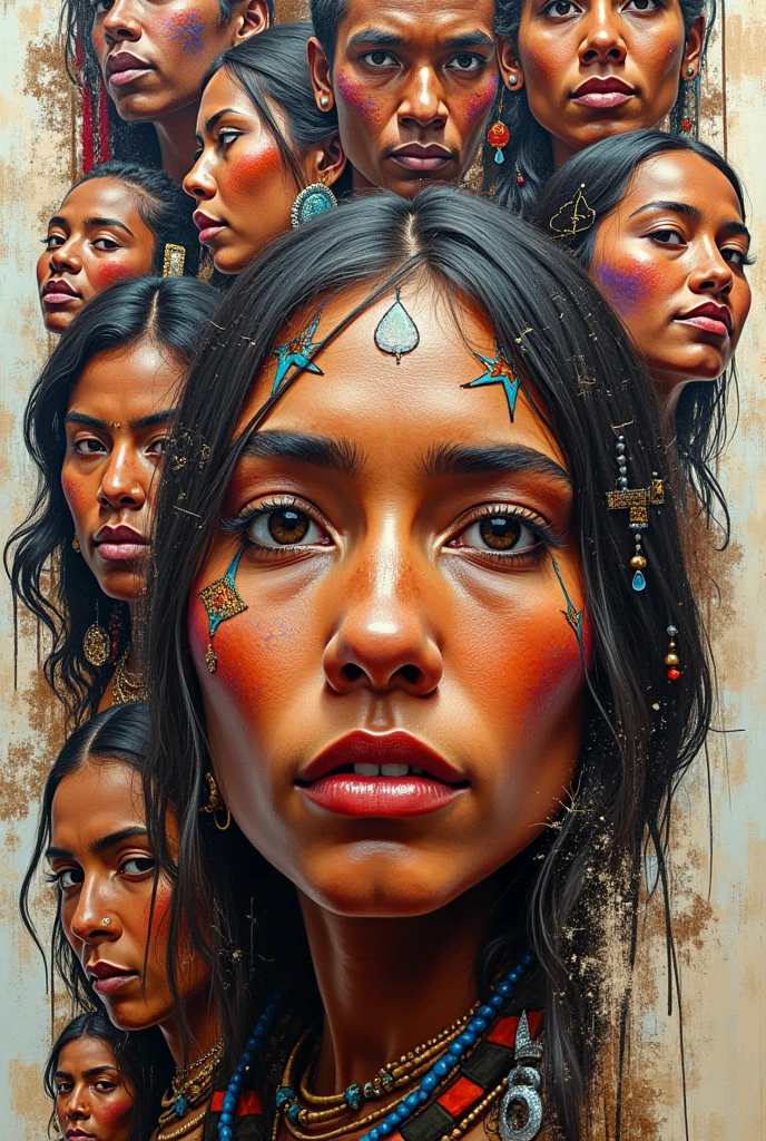 Collage of indigenous faces