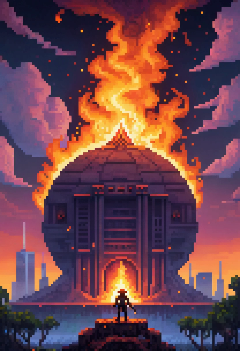 The metalcore music genre in pixel art style