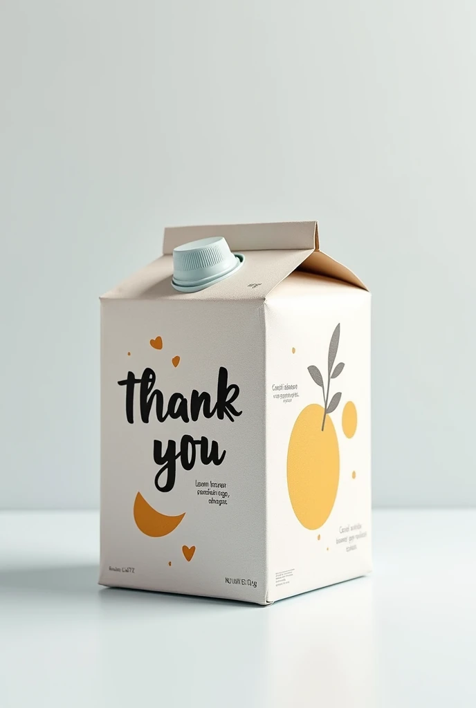 thank you is written on cold drinks package