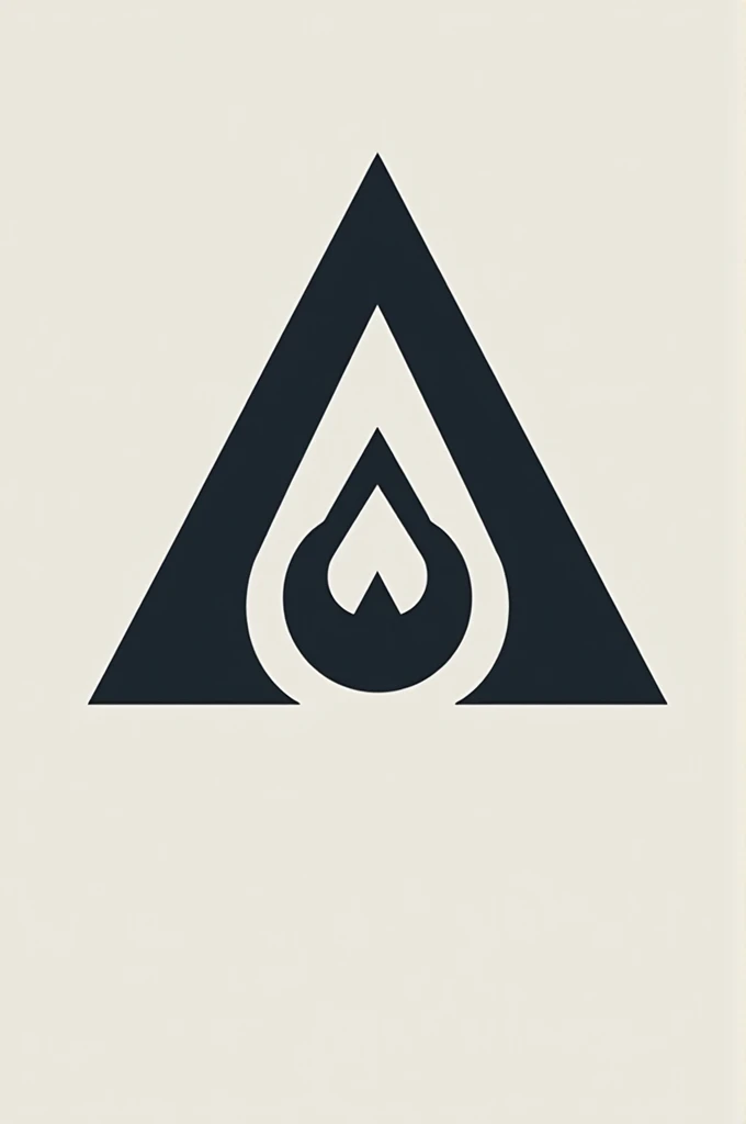 Logo of a course school, with a triangle in the center, a circle in the middle, and another small triangle inside, very professional