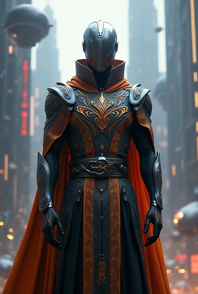 A 3500 century mordern king with a simily face mask