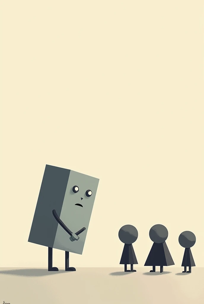 Square giving advice to younger shapes.

