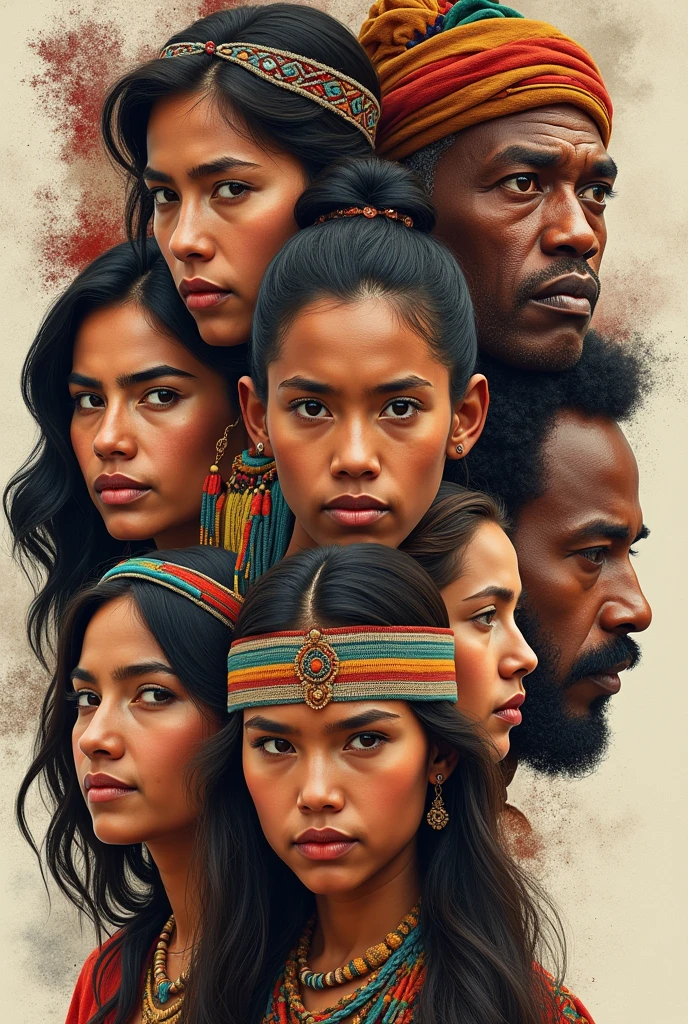 Collage of indigenous faces