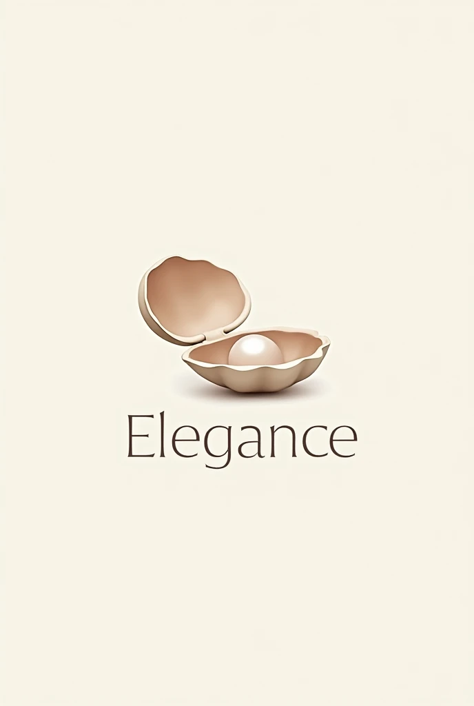 Logo for casual and urban clothing store. I want the logo identifier to be an open clam from which a pearl comes out.. At the bottom in a curved manner the name of the store which will be Elegance. I want the logo to convey that it is an elegant and quality store.. With a minimalist touch