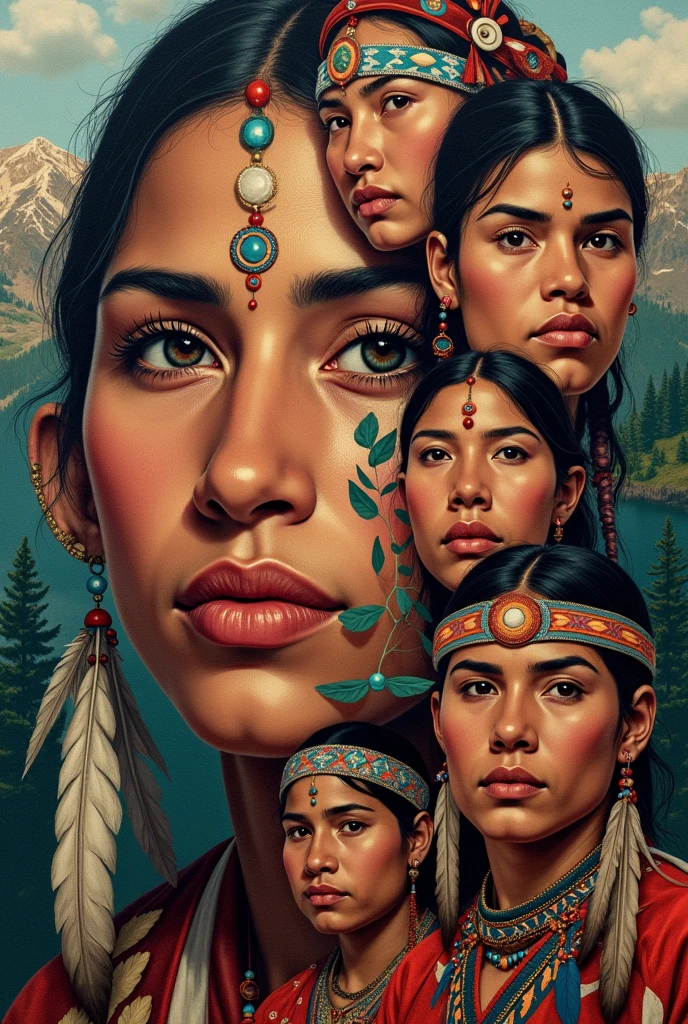 Collage of indigenous faces