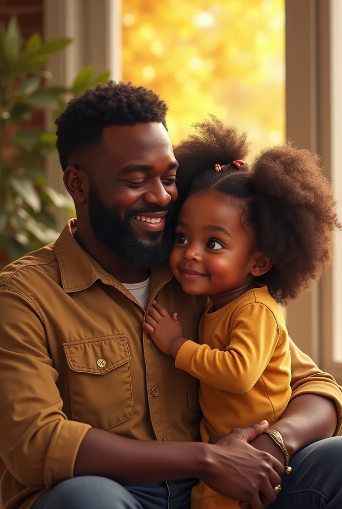 Dads of all races,  with children in their arms,  happy 