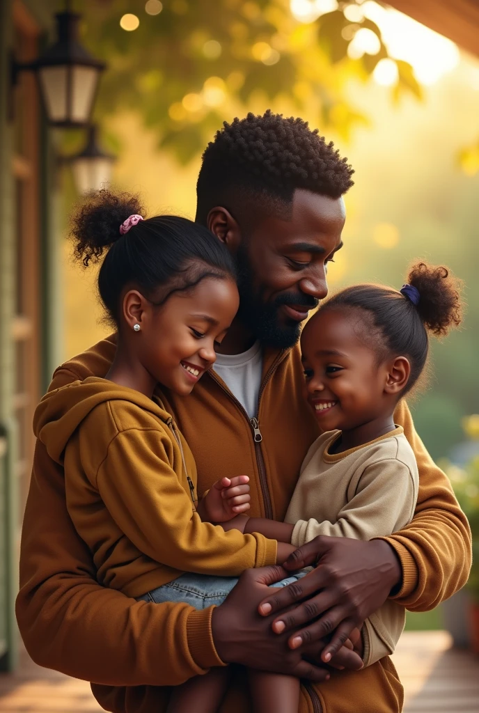 father and daughter, both black