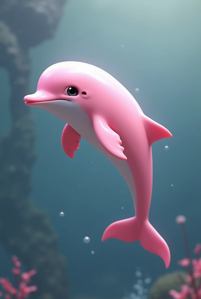 3D profile of a pink dolphin