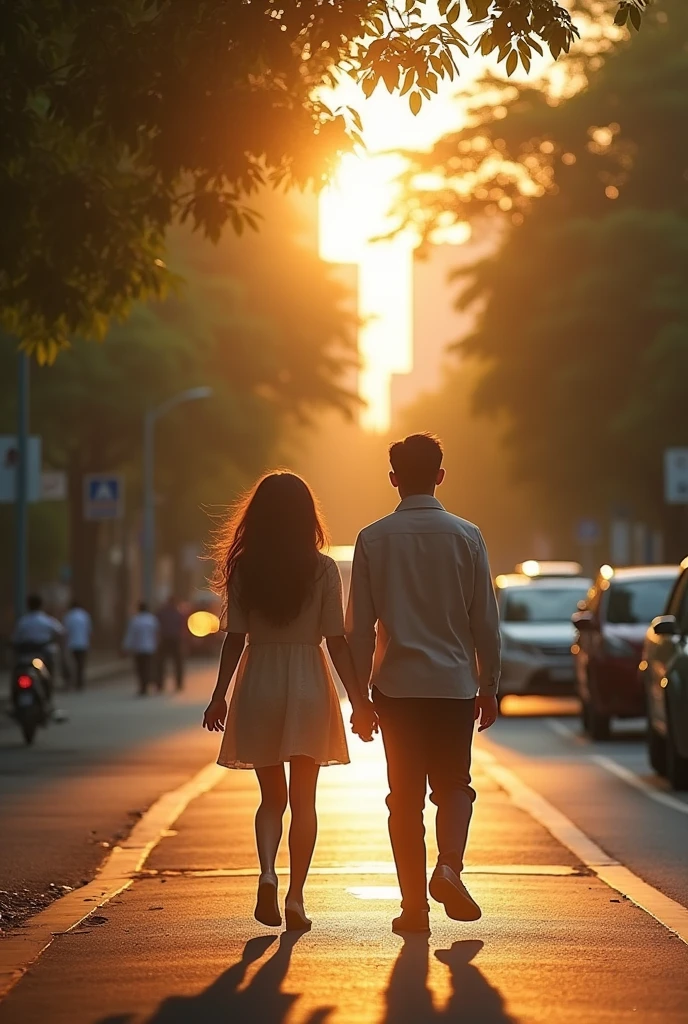 Saigon makes me miss you so much. Memories of the old days, seeing you off every afternoon. Even though I know, I can't go back to the first minute. I'm still waiting for you at the old meeting place.. Sài Gòn làm tôi nhớ em vô cùng Về lại tìm thêm chút hơi ấm tim em Rồi sẽ, Tell each other people you just met, a moment of surprise in each other's eyes. I'm drunk, you turn around and hum a song, blending into the rhythm of life, Sinking into the big city., It's not easy to find each other But in me every day Saigon is so small I see you everywhere There are unexpected days, bơ vơ trong giấc mơ. Oh my Saigon is you I love you endlessly, no matter how far we are, it's still close On the car, wandering around the streets, it feels like you're right behind me Oh my memories are you I hold on to my longing forever like the first moment The street embraces me, like you rub the pain. * Sài Gòn làm tôi nhớ em thật nhiều Sài Gòn làm tôi nhớ em vô cùng. My heart is so calm right now Because I feel the meaning of this day more precious than anything There's nothing special Just wearing a little more refined clothes than usual You're so beautiful I'm always busy with something and I don't have many memories yet But finally, we can step into the future The bell of the beginning is now ringing out through this town Walking together, searching together, laughing together, swearing together, feeling together, choosing together, crying together, carrying together, embracing together, wondering together, building together, wishing together On a day like that々While drawing this... We both unknowingly became similar in our behavior and smiles, and the life that is born there is more precious than anything else. The time will come when these two lights collide, and it won't all be beautiful, so I decided to overcome everything with you. I will never forget the sound of the bell that signaled the beginning. We walk together, we search together, we laugh together, we swear together, we feel together, we choose together, we cry together, we shoulder our burdens together, we embrace together, we get lost together, we build together, we wish together. On such a day,々As we draw this... It was fate called a coincidence, and because we met in such a way, from today onwards, these casual moments will become irreplaceable moments. We will walk together, search together, laugh together, swear together, feel together, choose together, cry together, carry together, embrace together, hesitate together, build together, wish together. On such days, a little happiness will shine softly on us like sunlight filtering through the trees.々To capture the spirit of the image you've shared but set in Yamashita Park, I'll focus on these key elements: Natural and Intimate Poses: The couple will be standing close, with a similar gentle connection and warm expressions, as they share a quiet, intimate moment together. Full body Casual yet Elegant Fashion: The couple will wear stylish, modern attire with a relaxed feel—perhaps the woman in a light, flowy dress and the man in a casual jacket and trousers, reflecting both comfort and sophistication. soft, Golden Lighting: The scene will feature warm, golden hour lighting, soft sunlight, casting a romantic g