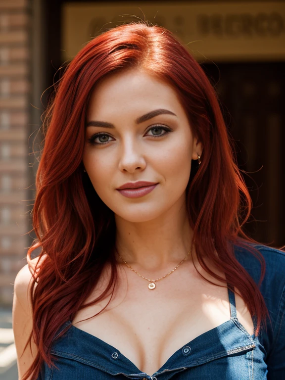 beautiful woman, 30 years, bright red hair. (General plan), (I'm walking down a deserted street), (to walk), short hair, detailed skin with spots, abdomen, photo realist, photo, (perfect waist), First job, realist, Realism, rendering, high contrast, Digital art, тенденция realistичной фотографии в Artstation 8k HD, realistичная, high definition, detailed, detailed, skin texture, hiper detailed, textura de pele realist, (background, in a historical city, Ancient city), better quality, сверхa high resolution, (photorrealist: 1.4),, a high resolution, detailed, photo crua, spicy, Lee Jeffries Nikon D850 Film 4 Kodak Portra 400 F1 Camera.6 насыщенных цветов линзы Гиперrealistичная текстура Драматическое освещение Тенденция Unrealengine на ArtStation Cinestill 800,