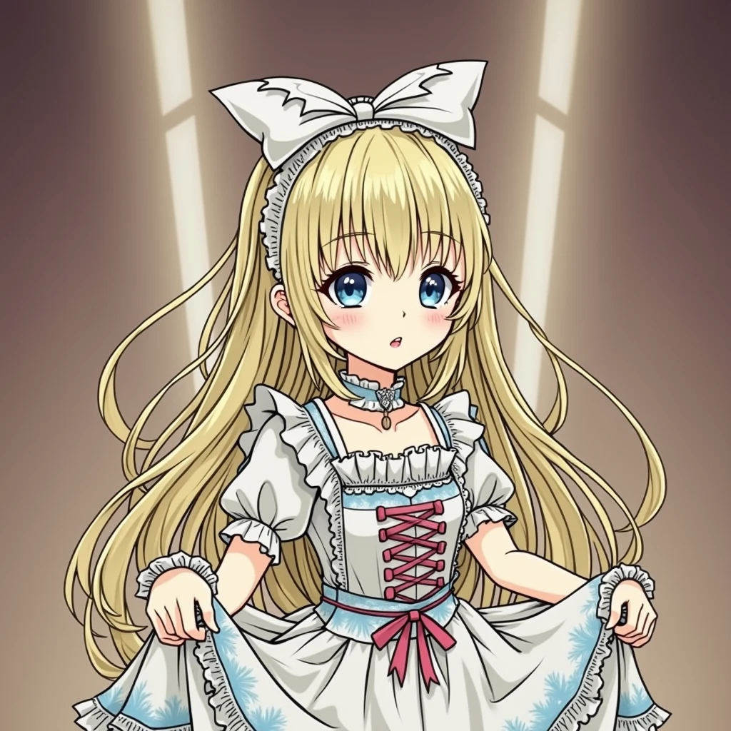 1girl, blonde hair, long hair, blue eyes, fashion, gothic lolitan, dress, undressing, self, panties, panty pull, ungine, antyle, highly detailed, photorealistic, 8k, hyper detailed, intricate detail, dramatic lighting, dramatic colors, chiaroscuro, cinematic composition, volumetric lighting, volumetric fog, studio lighting, cinematic render, beautiful detailed eyes, beautiful detailed lips, extremely detailed face and eyes, long eyelashes