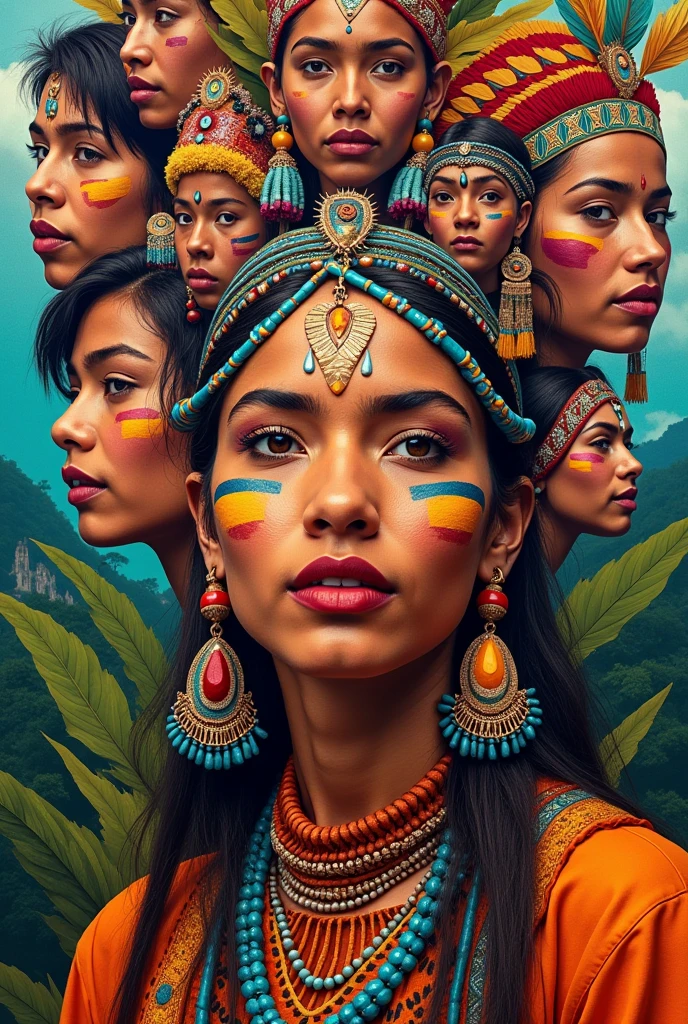 Collage of Venezuelan indigenous faces