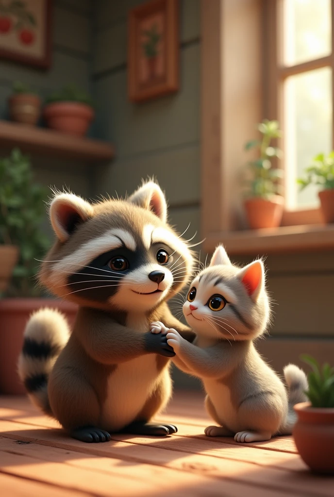 raccoon dog、Cat