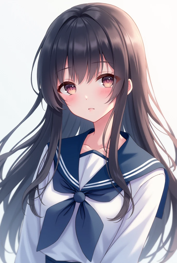 High school girls clear ephemeral Long Hair Sailor suit 1 person