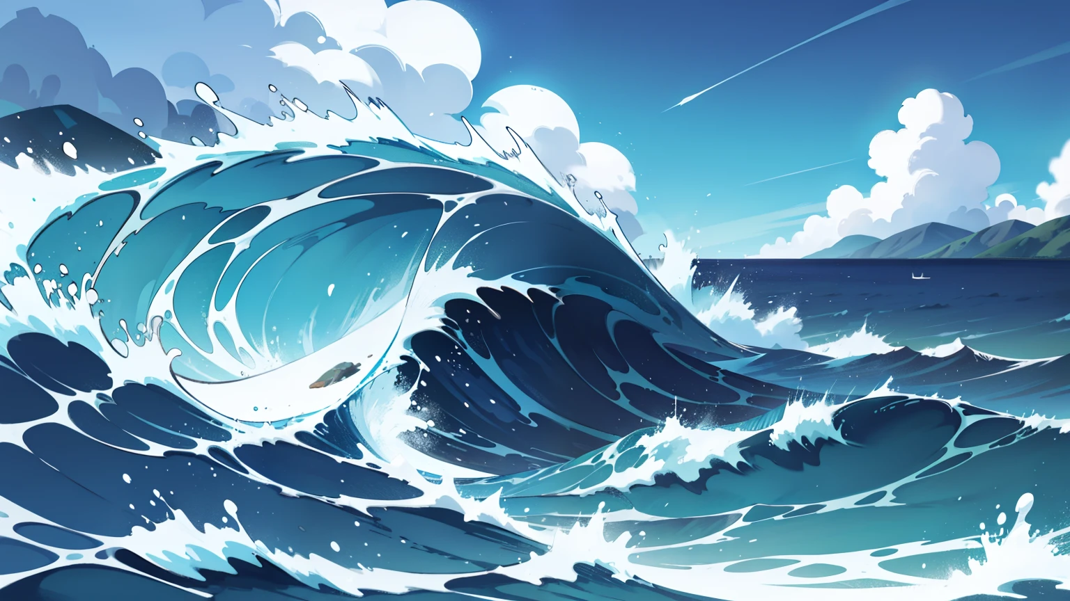 Scenes, landscape,Waves
