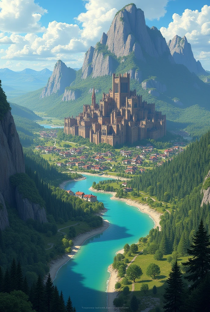 ### Kingdom of Volria

**Geography & Landscape:**

Volria is a diverse and picturesque kingdom nestled between towering mountains to the north and lush, expansive forests to the south. The kingdom's capital, **Volrath**, sits on a high plateau overlooking the **Silver Sea**, an inland body of water known for its shimmering, metallic hue at dawn and dusk. The kingdom’s geography is varied:

- **Northern Highlands**: Rugged and cold, these mountains are home to ancient fortresses and rich mines of precious metals and gems. The peaks are often snow-capped, and the valleys below are dotted with small, hardy villages that survive by mining and trading with the capital.
  
- **Central Plains**: This fertile heartland of Volria is a patchwork of farmlands, vineyards, and small towns. The plains are crisscrossed by rivers that flow down from the northern mountains, providing irrigation and facilitating trade. The largest of these rivers is the **Azure River**, which runs through the capital before emptying into the Silver Sea.

- **Southern Forests**: Dense and mysterious, the southern regions of Volria are dominated by ancient woodlands. These forests are home to a variety of wildlife and are often the source of folklore about mystical creatures and hidden treasures. **Whisperwood Forest** is the largest and most famous, known for its towering trees and the eerie whispers that travelers claim to hear within.

**History:**

Volria’s history is one of both conquest and unity. Centuries ago, the land was divided into several smaller kingdoms, each ruled by powerful lords who constantly waged war over resources and territory. The unification of Volria was achieved by **King Aldric the Unifier**, who, through a mix of strategic marriages, alliances, and military prowess, brought the disparate regions under one crown. His lineage has ruled Volria ever since, with the royal family’s seat in Volrath, the capital city.

**Government & Society:**

Volria is a hereditary monarchy, wi