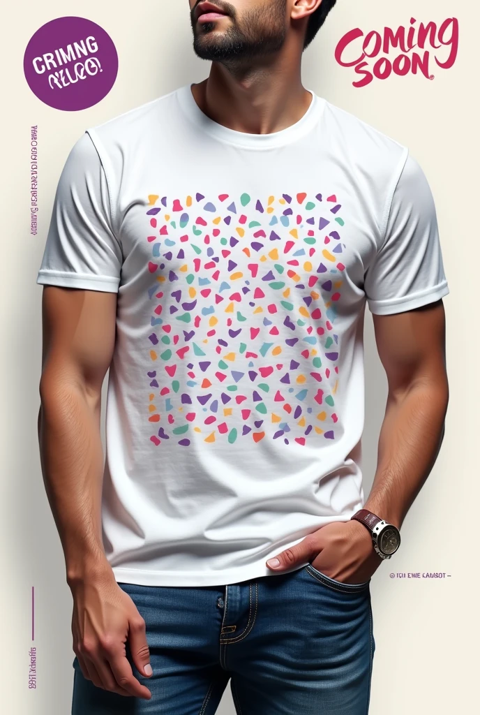 Create a poster of Modish T-Shirt printing coming soon 