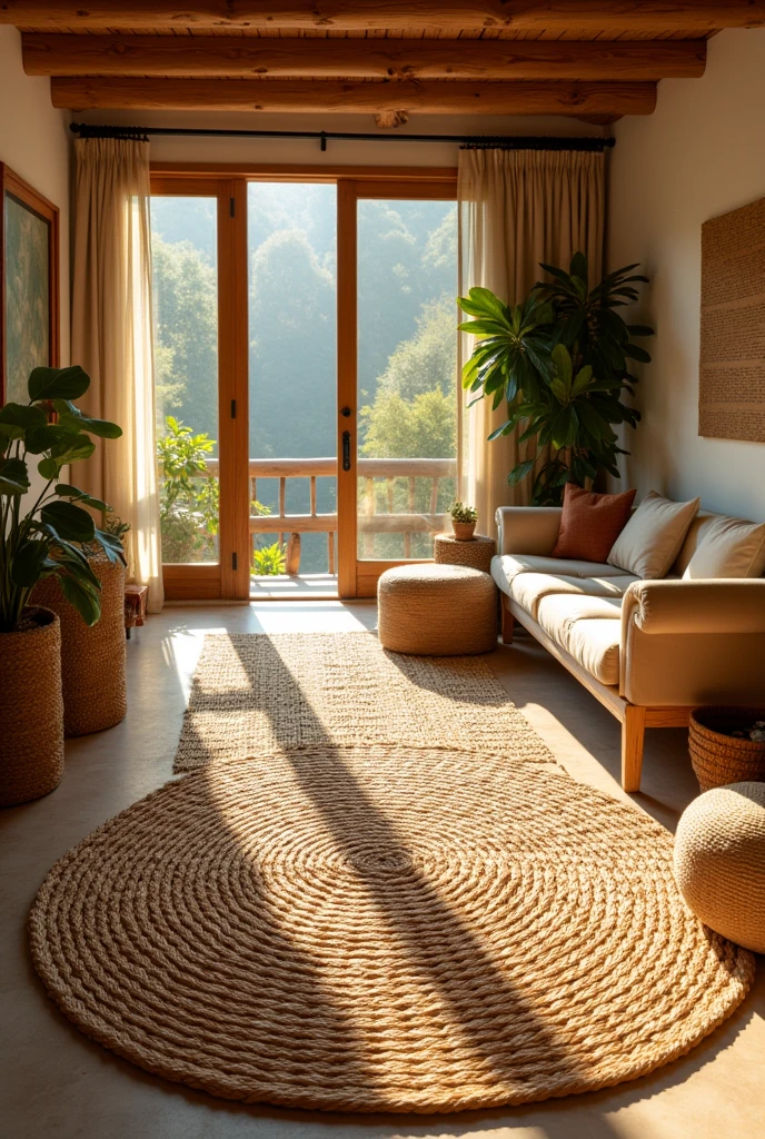 Rattan carpet