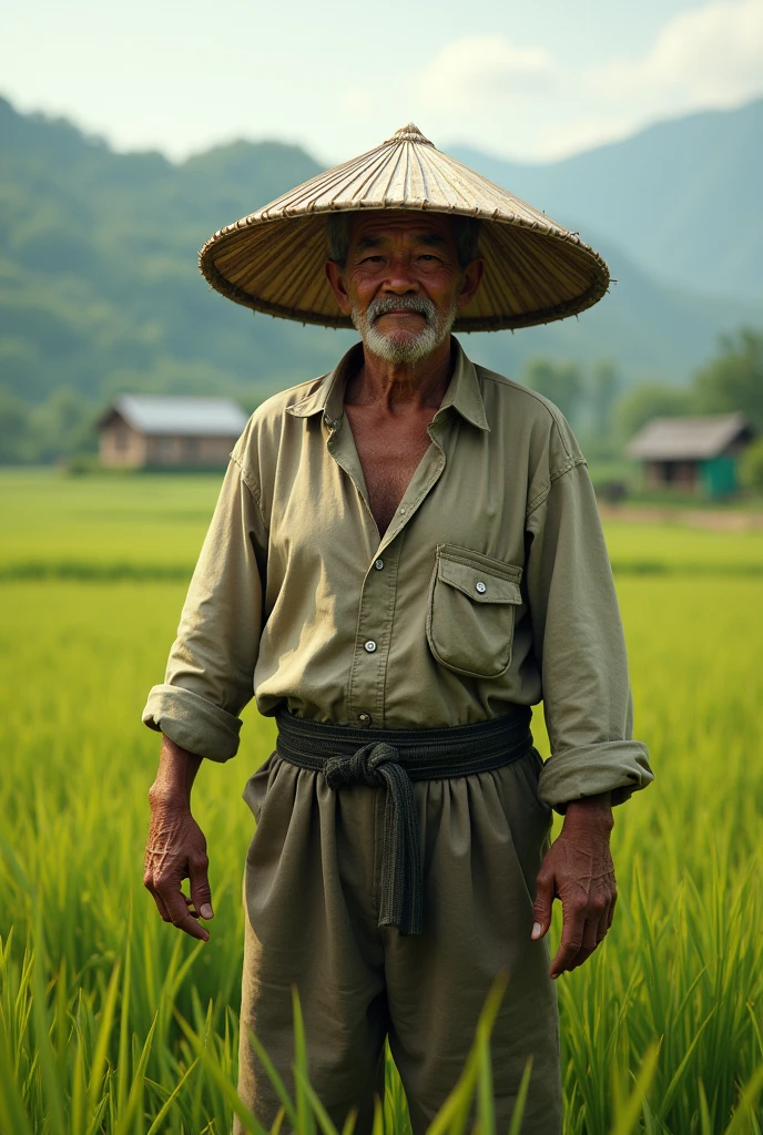 nerate an image of an average Chinese farmer