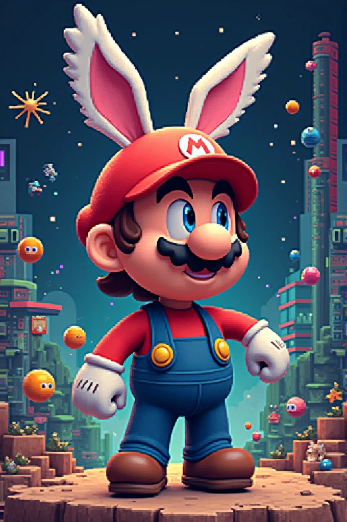Merge characters from Ps1 PS2 Atari and Nintendo and create just one character, that is nostalgic
