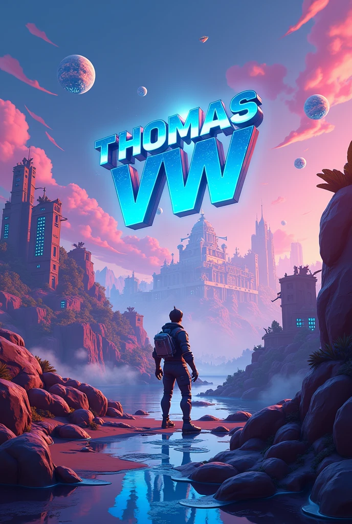 Fortnite background with name ThomasVW