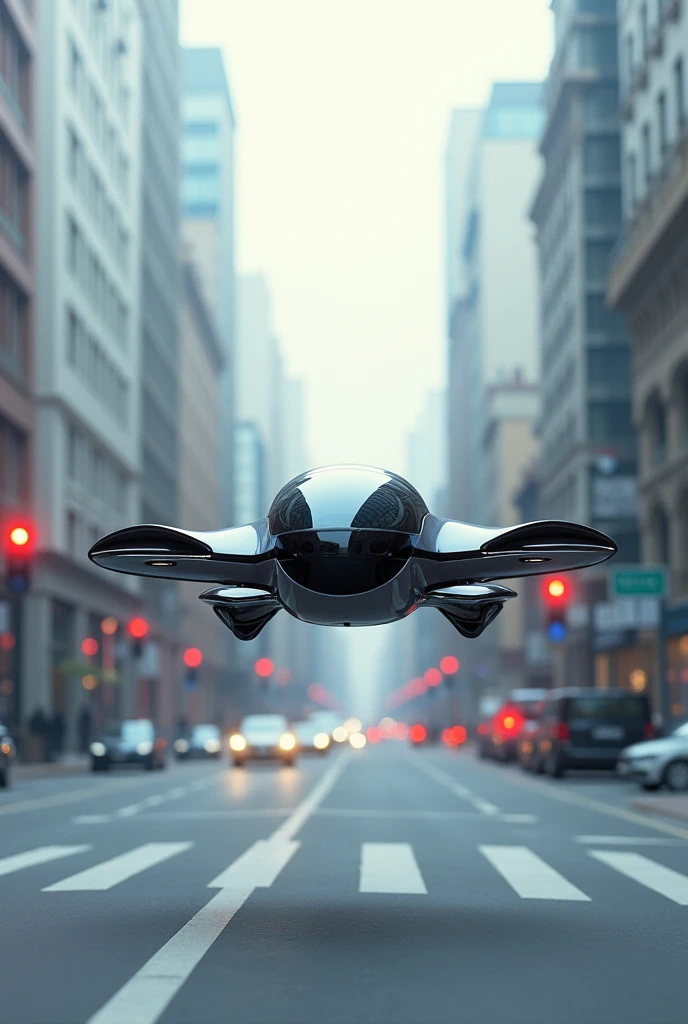 Personal Electric Flying Vehicle (VPEV): A solution to overcome urban congestion, offering vertical and horizontal mobility.
Biomimetic Design: Inspired by birds of prey, with folding wings for easy parking and an aerodynamic body to optimize flight.
Light and resistant materials: Using graphene and carbon fiber composites to reduce weight and improve energy efficiency.
